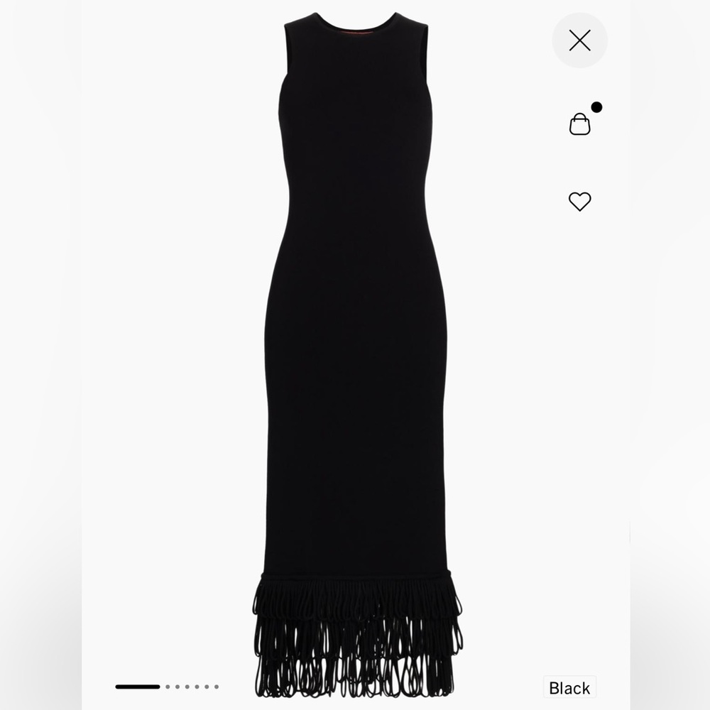 Simon Miller Albers Fringed Knit Sleeveless Midi Dress